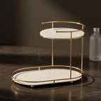 Angled catalogue view of the oval organizer in Pearl