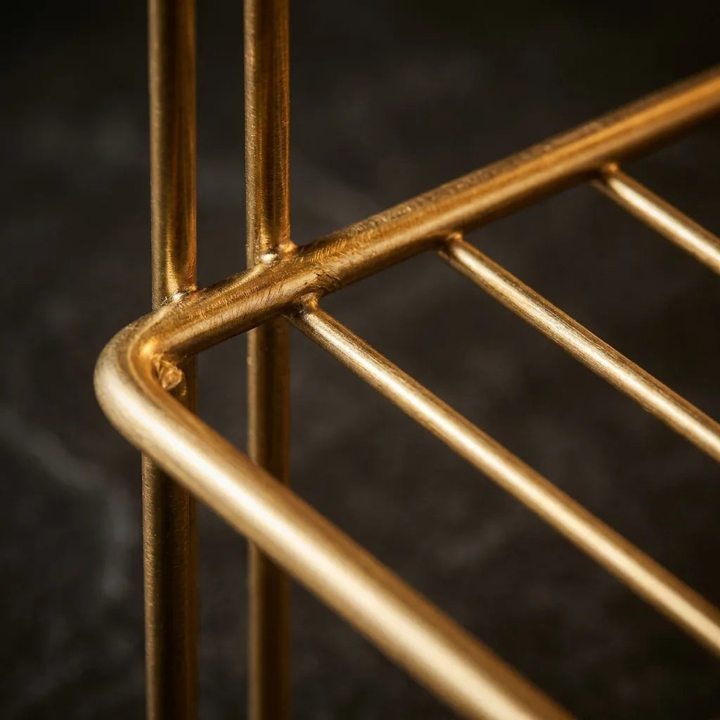 Close-up of the welded wire joint and corner bend